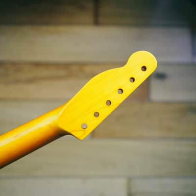 Telecaster Neck – Yellow Maple & Rosewood | 21 Frets | Nitro Satin Finish | Bone Nut image 3