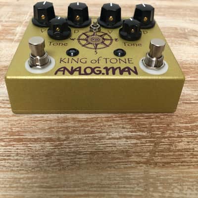 Analogman King of Tone V4 - GOLD - with Both Side High Gain, Four Jack, Buffer and Mode Toggle Options image 6
