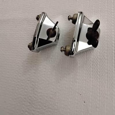 Ludwig 5/16” Bass Drum Curved Spur Mount Brackets….2 In Total… 1970’s…Chrome image 5