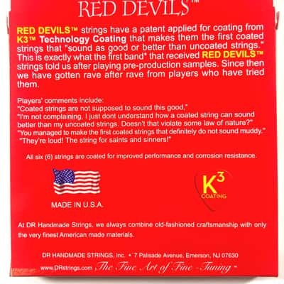 DR Guitar Strings Electric Red Devils K3 High Performance Coated 09-42 image 2