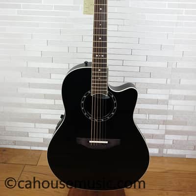 Ovation Pro Series 2771AX-5-G Balladeer Acoustic Electric Guitar - Black image 13
