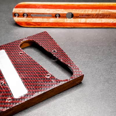 Hillbilly Guitars Custom Exotic Wood Fender Telecaster Bridge w Brass Comp Saddles image 5