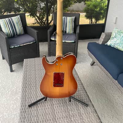 Fret-King Country Squire Semitone De Luxe Honeyburst Telecaster thinline type electric guitar image 5