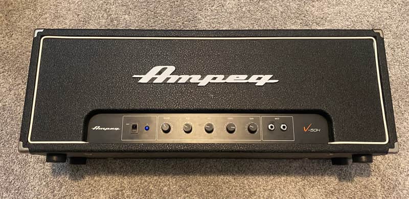 Ampeg V-50H 50-Watt Tube Guitar Amp Head 1990s - Black image 1