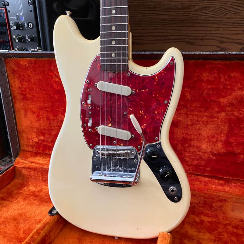 Fender Mustang - 1966 - Olympic White - All Original w/OHSC image 1