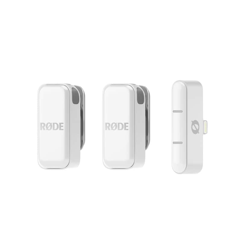 RDE Wireless Micro 2-Person Ultracompact Wireless Microphone System (White) image 1