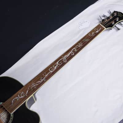 MICHAEL KELLY Dragonfly 5-string FRETLESS acoustic electric BASS guitar Trans Black w/Case - Used image 6