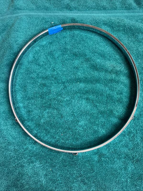 Rogers One USA 13” 6 hole Tom Drum Hoop 70s - Chrome image 1