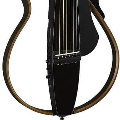 Yamaha SLG200S TBL Steel String Silent Guitar with Hard Gig Bag, Translucent Black image 5