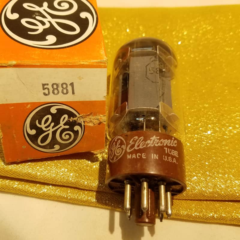 Perfect match Tung-Sol Pair (2) 5881 tNOS AT1000 TESTED Vacuum Tubes Brown Base 6L6WGB rugged 6L6 Beam Power Tetrode 1954-1963 image 1
