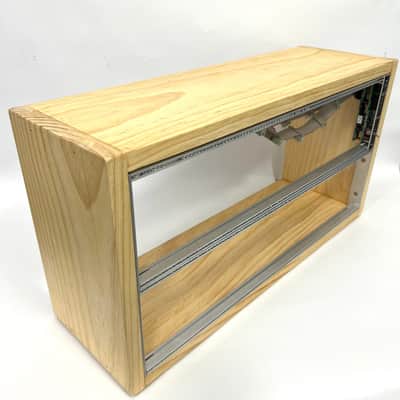 DIY Wooden Eurorack Case 2x104hp with Behringer CP1A Power Module image 2