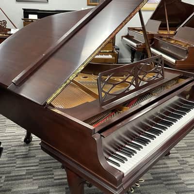 Steinway Model M 5'7" Chippendale Grand Piano 1997 (Restored) - Satin Mahogany image 16
