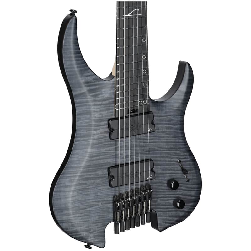 Legator Ghost 7 Super Shred 7-String Electric Guitar, Black Flame image 1