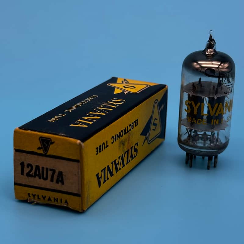 1960s Sylvania 12AU7A ECC82 Vintage Short Plate D Getter Preamp Tube! T328 image 1