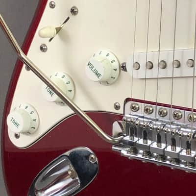 LEFTY! Vintage 1987 Fender ST72 Candy Apple Red Hendrix Voodoo Strat Custom Solid Body Guitar MIJ 7.6 Lb HSC image 3