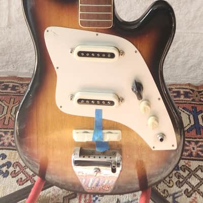RARE! Kent Polaris II Sunburst w Trem System 1965 Japan image 2