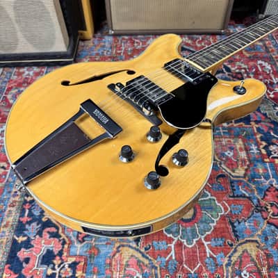 Yamaha SA60 Natural Semi-Hollow 335 Style Vintage 1974 w/Case image 14