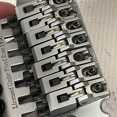 1999 MIJ Jackson DR7 Dinky Guitar JT-580LP Takeuchi Brushed Chrome 7 String Floyd Rose Tremolo Bridge image 17