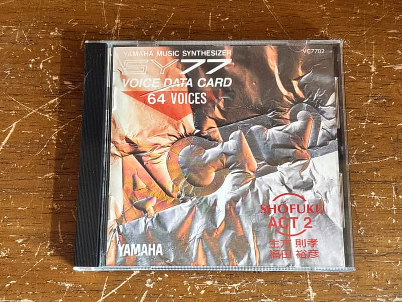 Yamaha SY77 VOICE DATA CARD SHOFUKU ACT2 VC7702 image 1