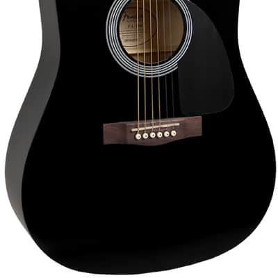 Fender FA-115 Dreadnought Acoustic Guitar - Black image 3