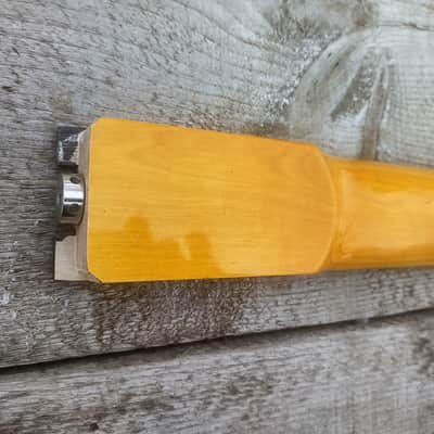 Diamond Inlay 22 Steel Fret spokewheel guitar Neck Replacement Canadian Maple on Rosewood DIY. image 8