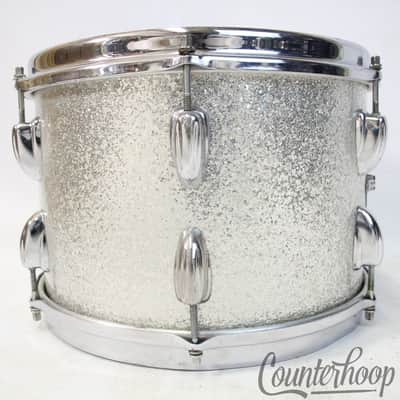 *Slingerland 12x8" Silver Sparkle Tom Drum Vintage 60s Sound King Niles Diamond* image 3