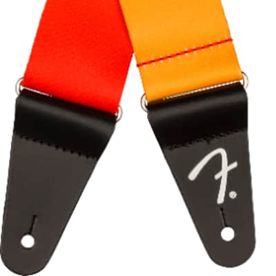Fender 2-Inch Wide Guitar Strap, Ombre Adjustable Guitar Strap, Tequila Sunrise image 2