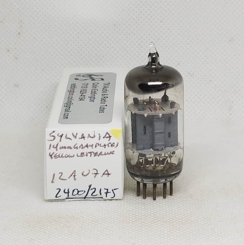 Sylvania 12AU7 Short Gray Plate Balanced Single NOS 12AU7A ECC82 image 1