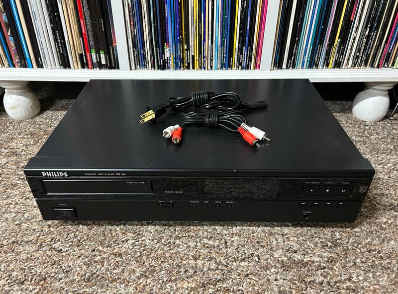 PHILIPS CD-40 Stereo Compact Disc CD Player TDA1540 Made in Belgium TESTED ✅