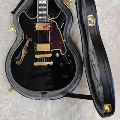D'Angelico Excel Mini DC Semi-Hollow Body Electric Guitar Black, DAEMINIDCSBKGS image 10