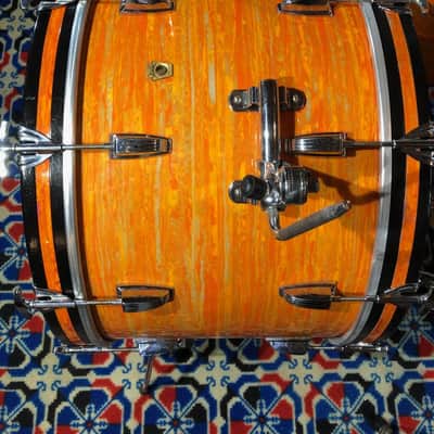 Ludwig The Doors, John Densmore, Robbie Krieger Played Ludwig 22,13,16,5×14 Supraphonic. Documented!! 1968 - Mod Orange image 7