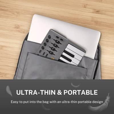 Professional Mini 25 Key USB MIDI Keyboard Controller With 8 Backlit Drum Pads Knobs control slider image 8