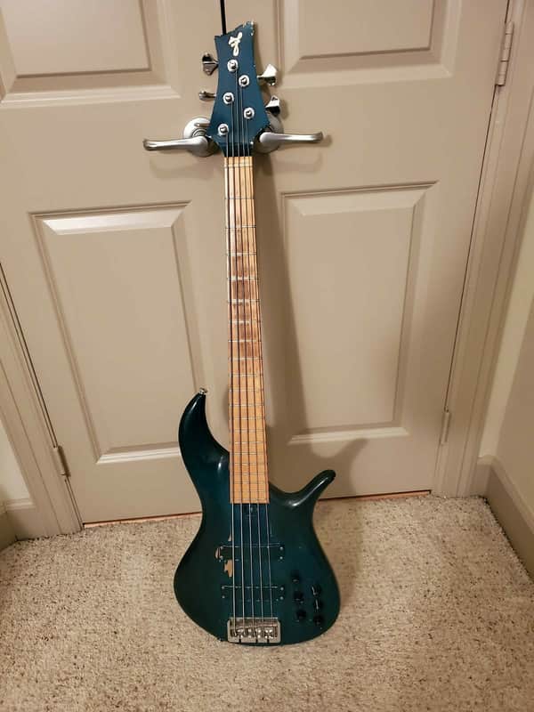 Fbass BN5 5 String Bass  Turquoise image 1