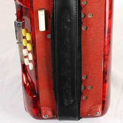 7366 - Red Paolo Soprani Elite "Blue Badge" Diatonic Button Accordion DC# LMMM 23 8 image 7