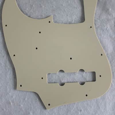 No Brand For Japan Jazz Bass Style Scratch Plate 3 Ply Vintage Yellow image 5