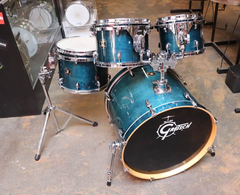 Gretsch Catalina Birch 4pc Drum Kit Set 22/14/12/10" Caribbean Blue image 1