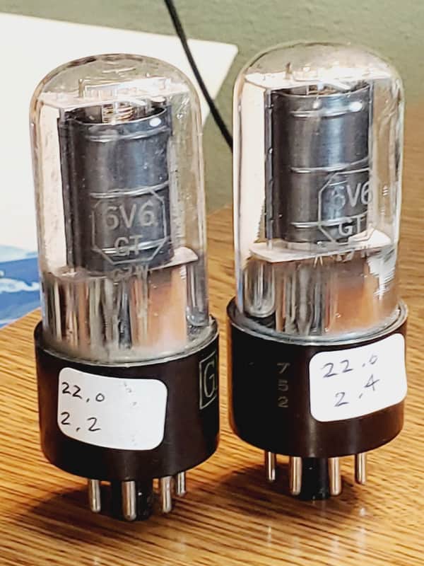Sylvania 6V6GT Matched Pair MaxiMatcher2 tested (2)tube lot image 1