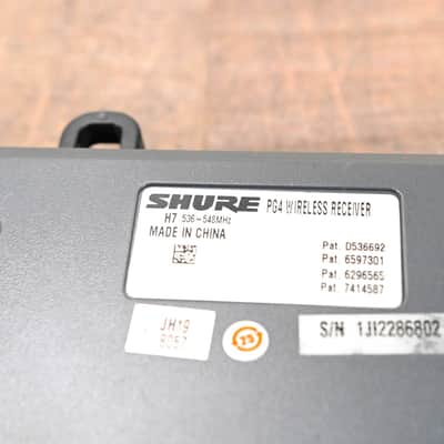 Shure PG24/PG58 Handheld Wireless System - H7 Band: 536-548 MHz-Wireless CG01DTB image 8