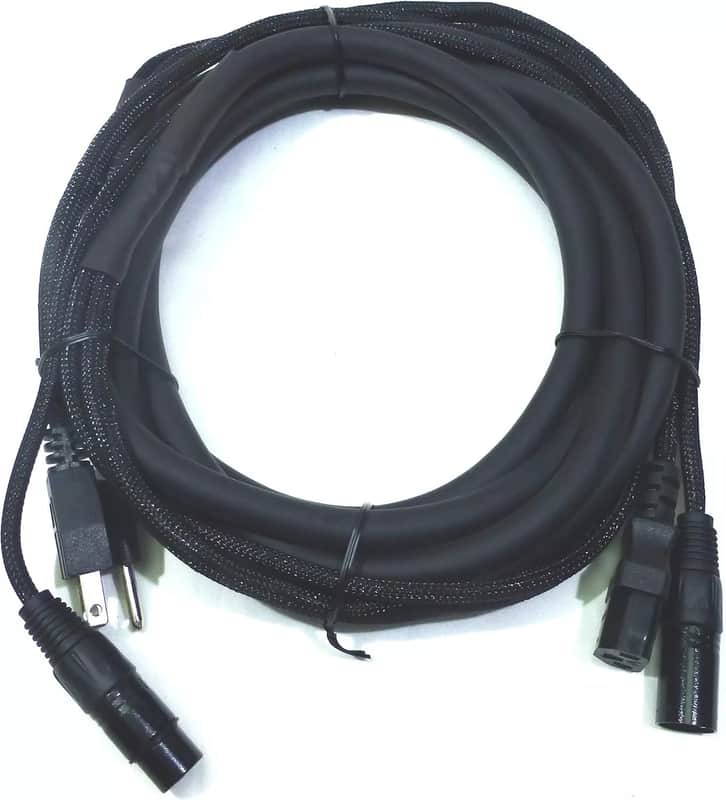 LASE 15 Ft / 4.54M Siamese Cable AC Power & XLR Cable NEUTRIK for Power Speakers image 1