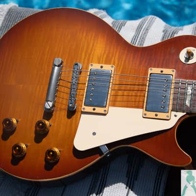 1990 Greco "Mint Collection" EG59-60 1958-59 Les Paul Standard Copy  - Vintage SunBurst - Made in Japan (FujiGen) - Pro Set-Up w Perfect Frets/Action/Intonation image 3