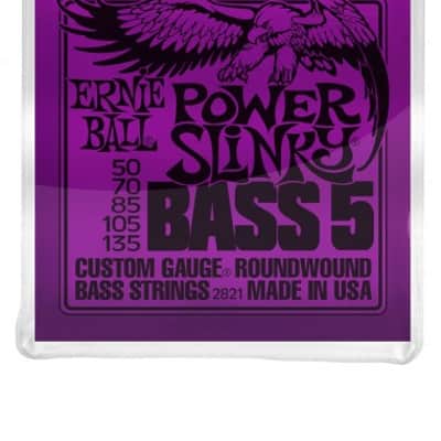 Ernie Ball 2821 Nickel Wound 5 corde Power Slinky 50-135 image 1