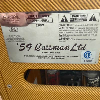 Fender '59 Bassman LTD Reissue 45-Watt 4x10" Guitar Combo 2004 - Present - Lacquered Tweed image 2