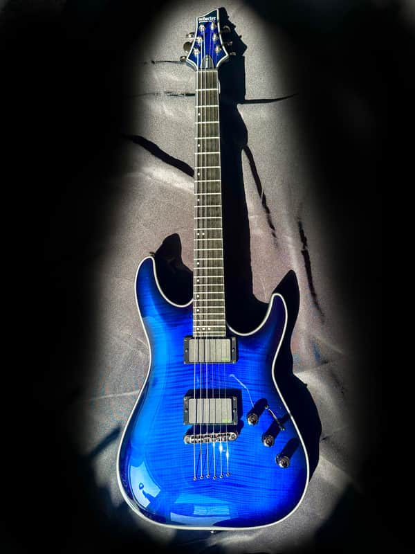 Schecter C-1 Blackjack SLS Diamond Series 2015 - Blue See-Thru image 1