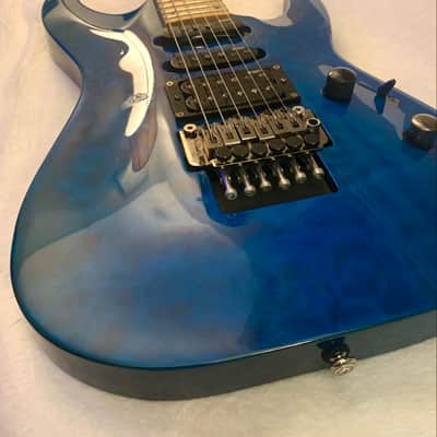 ESP LTD MH-103 QM - See Thru Blue image 3