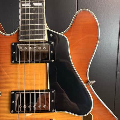 Eastman Guitars T486-GB Thinline Semi-hollowbody Electric Guitar, Goldburst 819 image 9
