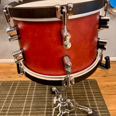 PDP Concept Maple 8x12” Rack Tom in Oxblood Satin Finish with Wood Hoops image 3