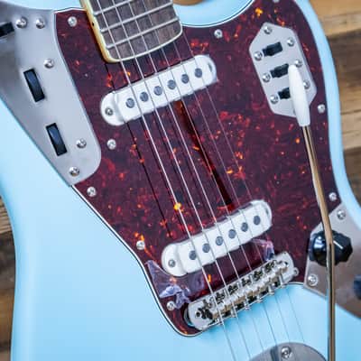 Squier FSR Classic Vibe '70s Jaguar Electric Guitar, Daphne Blue U283632 image 4