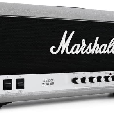 Marshall 2555X Silver Jubilee 100-watt Reissue Tube Head Bundle with Marshall 2551AV Jubilee 280-watt 4x12" Angled Extension Cabinet image 2