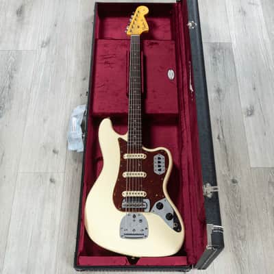Fender Custom Shop Bass VI Journeyman Relic Guitar, Rosewood, Vintage White image 10