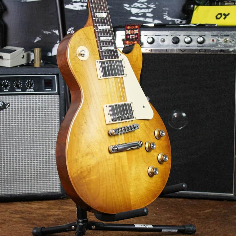 Preowned 2017 Gibson Les Paul Tribute Electric Guitar - Satin Faded Honey Burst w/ Gator Hardshell Case